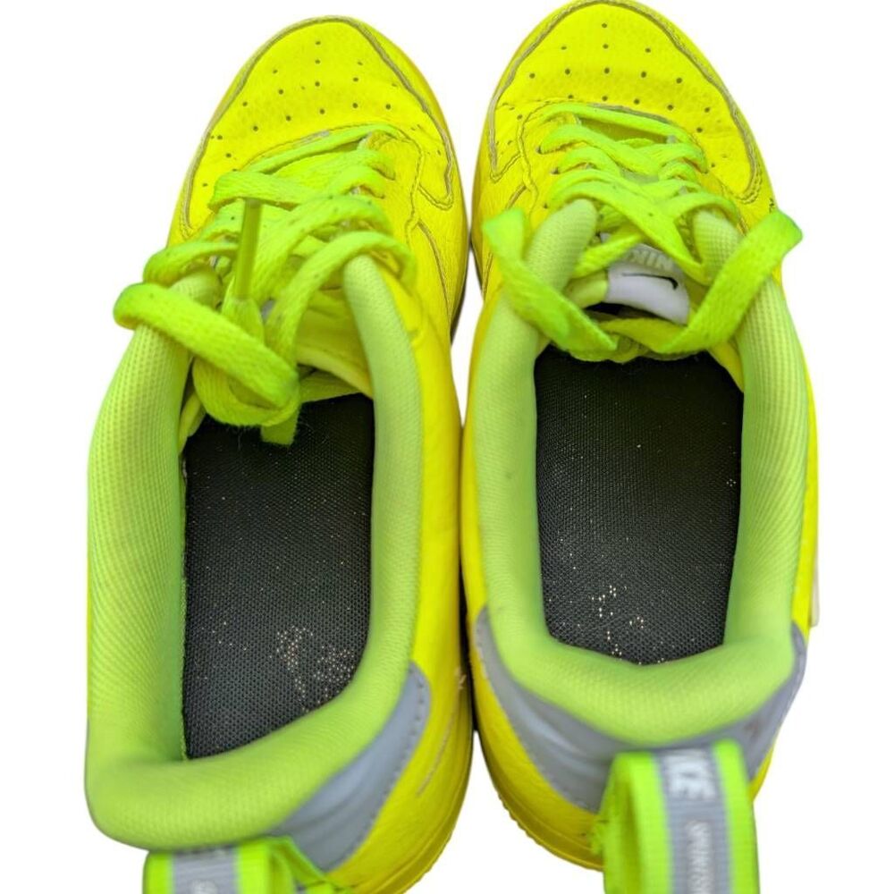 Nike Air Force 1 LV8 Utility Volt Sneakers Size 7Y AR1708-700‎ Neon Green Shoes - Picture 8 of 10